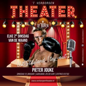  13 januari 2026 | 20:30 uur | pieter jouke - uit stilstand (try-out) | Entree €17,50