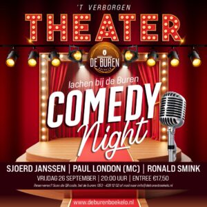 26 september | 20:30 uur | comedy night